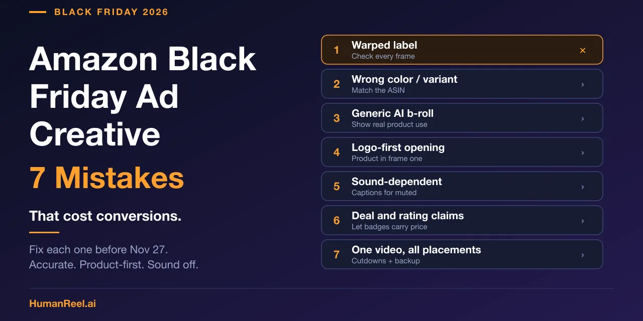 Amazon Black Friday Ad Creative: 7 Mistakes That Cost Conversions