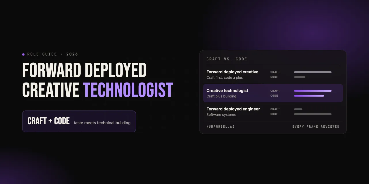 Forward Deployed Creative Technologist: The Role That Bridges AI Tools and Human Taste